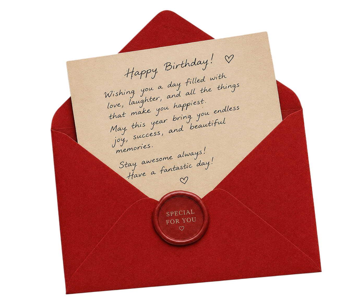 Opened letter for Ana